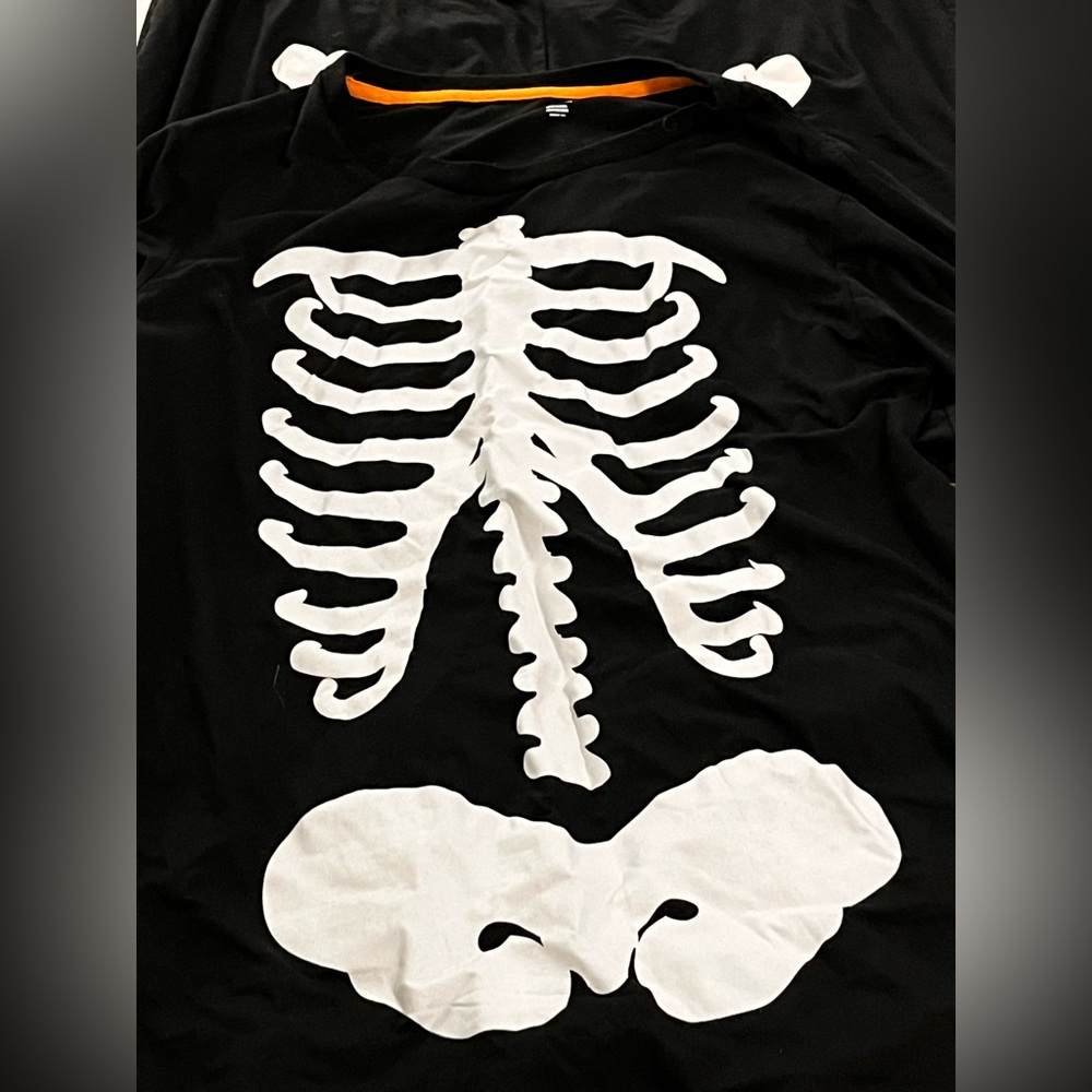 🇺🇸 Black Skeleton Print Halloween Costume